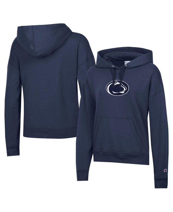 チャンピオン レディース アウター パーカー・スウェット フリース パーカー Champion Womens Navy Penn State Nittany Lions Power Blend Fle