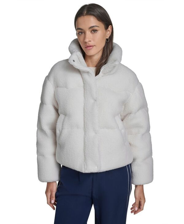 リーバイス レディース アウター パーカー・スウェット ジャケット Levis Womens Regular Sherpa Western Puffer Jacket Cream クリーム