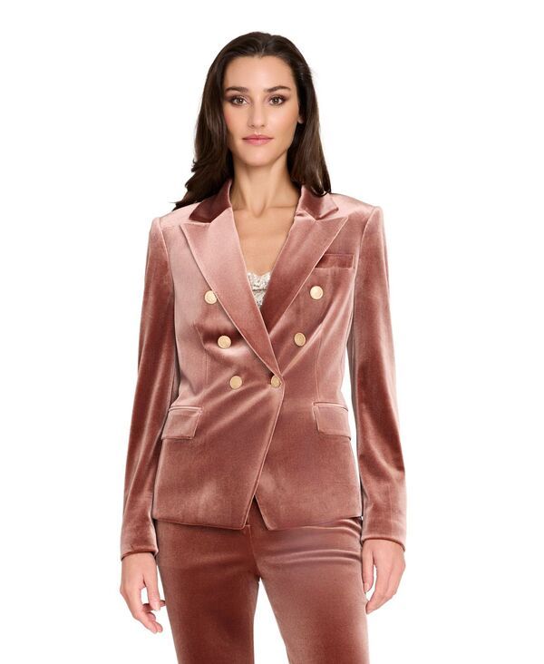 タハリエーエスエル レディース アウター ジャケット・ブルゾン ベルベット ブレザー Tahari ASL Womens Velvet Lapel Collar Blazer Sable