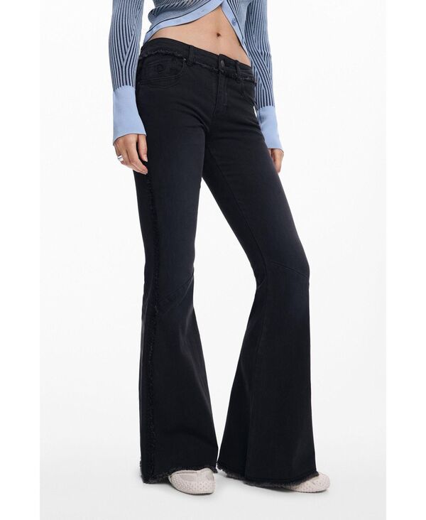 デジグアル レディース ボトムス デニムパンツ ジーンズ Desigual Womens Flare jeans Black ブラック
