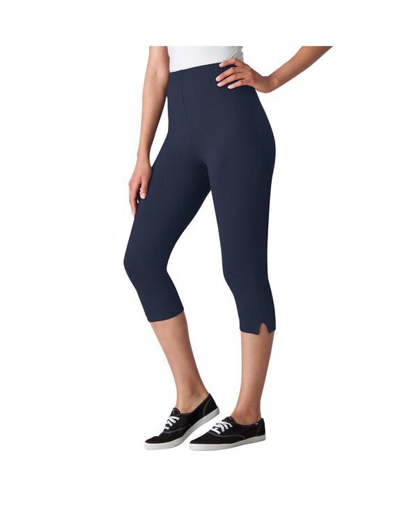 ウーマン ウィズイン レディース ボトムス レギンス プラスサイズ コットン キャップ ニット Woman Within Plus Size Within StretchCotton Knit Pul