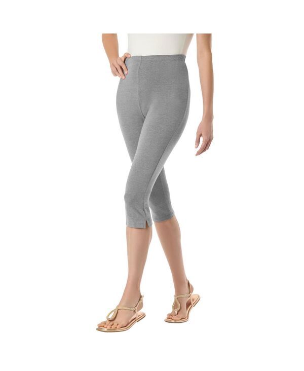 ウーマン ウィズイン レディース ボトムス レギンス プラスサイズ コットン キャップ ニット Woman Within Plus Size Within StretchCotton Knit Pul