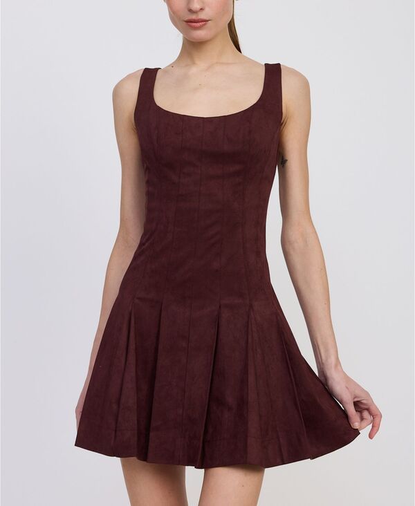 エン セゾン レディース トップス ワンピース A ライン ミニワンピース プリーツ ミニ En Saison Womens Delphine Pleated Aline Mini Dress Plu