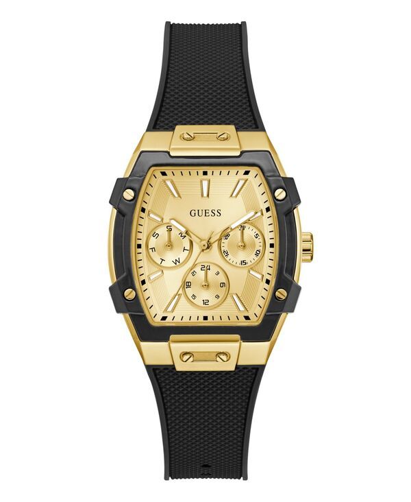 ゲス レディース アクセサリー 腕時計 GUESS Womens Black Gold Tone Multifunction Watch 35mm Gold Tone ゴールド