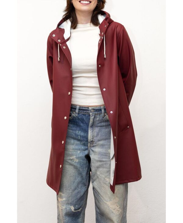 ストゥッテルハイム レディース アウター ジャケット・ブルゾン コート Stutterheim Womens Mosebacke Hooded Long Sleeve Raincoat Burgund 59,290円