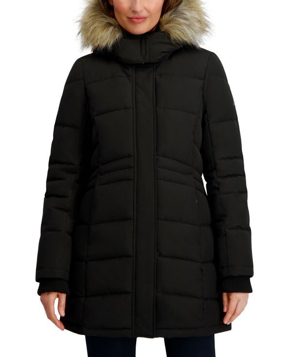 ナウティカ レディース アウター ジャケット・ブルゾン コート Nautica Womens Hooded Puffer Coat Black ブラック