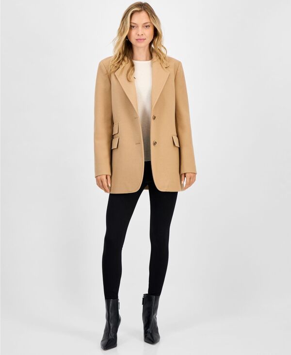 セセ レディース アウター ジャケット・ブルゾン コート ブレザー CeCe Womens NotchedCollar TwoButton Blazer Coat Camel キャメル