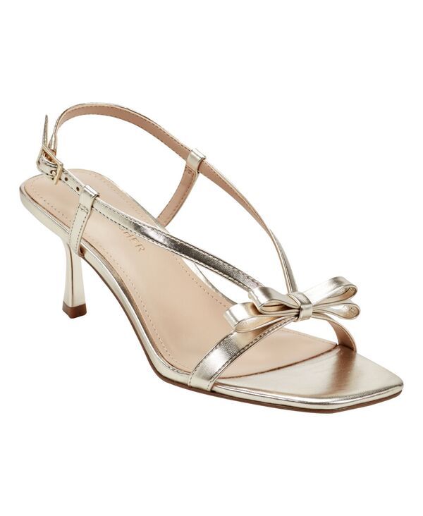 マークフィッシャー レディース シューズ サンダル Marc Fisher Womens Danzy Bow Square Toe Dress Sandals Gold ゴールド
