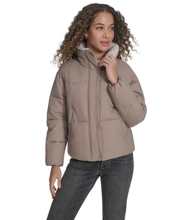 リーバイス レディース アウター パーカー・スウェット ジャケット Levis Womens Regular Western Puffer Jacketaupe トープ