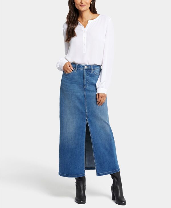 エヌワイディージェイ レディース ボトムス スカート NYDJ Womens High Rise Long Skirt Fairmont