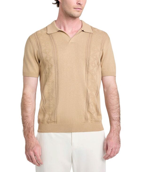 ゲス メンズ トップス シャツ GUESS Mens RelaxedFit Bryant Pointelle Shirt Desert Mud