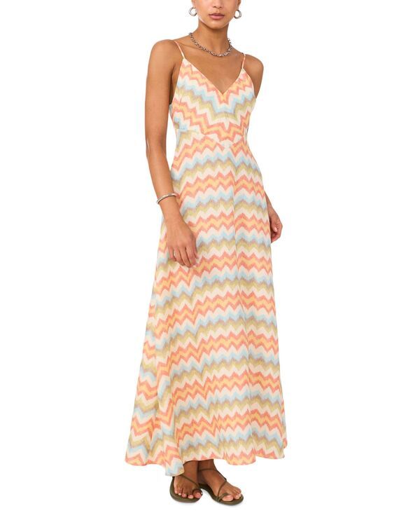 ワンステイト レディース トップス ワンピース Vネック マキシワンピース プリント ノースリーブ マキシ 1STATE Womens Printed VNeck Sleeveless Maxi Dr