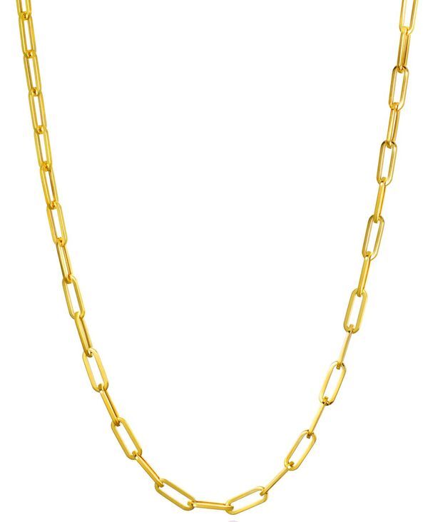 イタリアン ゴールド レディース アクセサリー ネックレス・チョーカー・ペンダントトップ レース Italian Gold Paperclip Link 16 Chainecklace in 14k