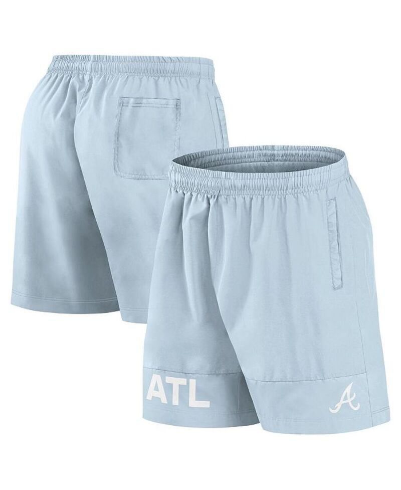 ファナティクス メンズ 水着 ハーフパンツ・ショーツ ショートパンツ Fanatics Mens Light Blue Atlanta Braves Elements Swim Shorts Ligh