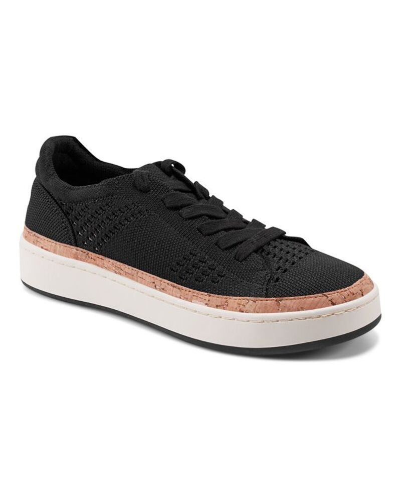 アース レディース シューズ スニーカー レース ニット Earth Womens Knight Knit LaceUp Sneakers Black ブラック
