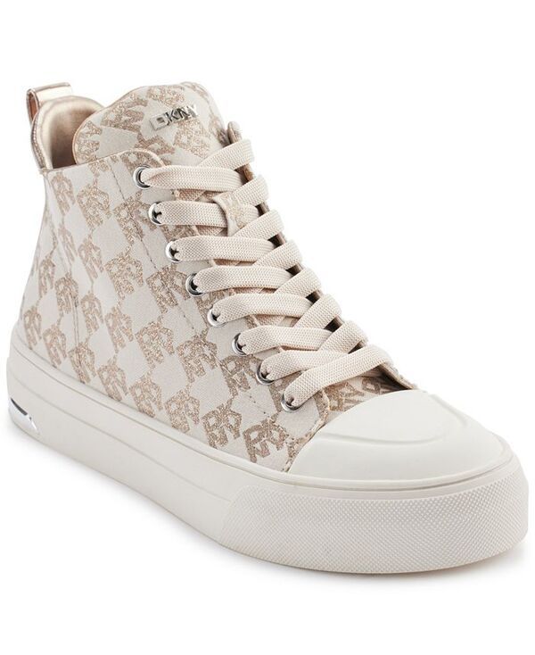 ダナ キャラン ニューヨーク レディース シューズ スニーカー レース DKNY Womens Yaser LaceUp Mid Top Sneakers Bone