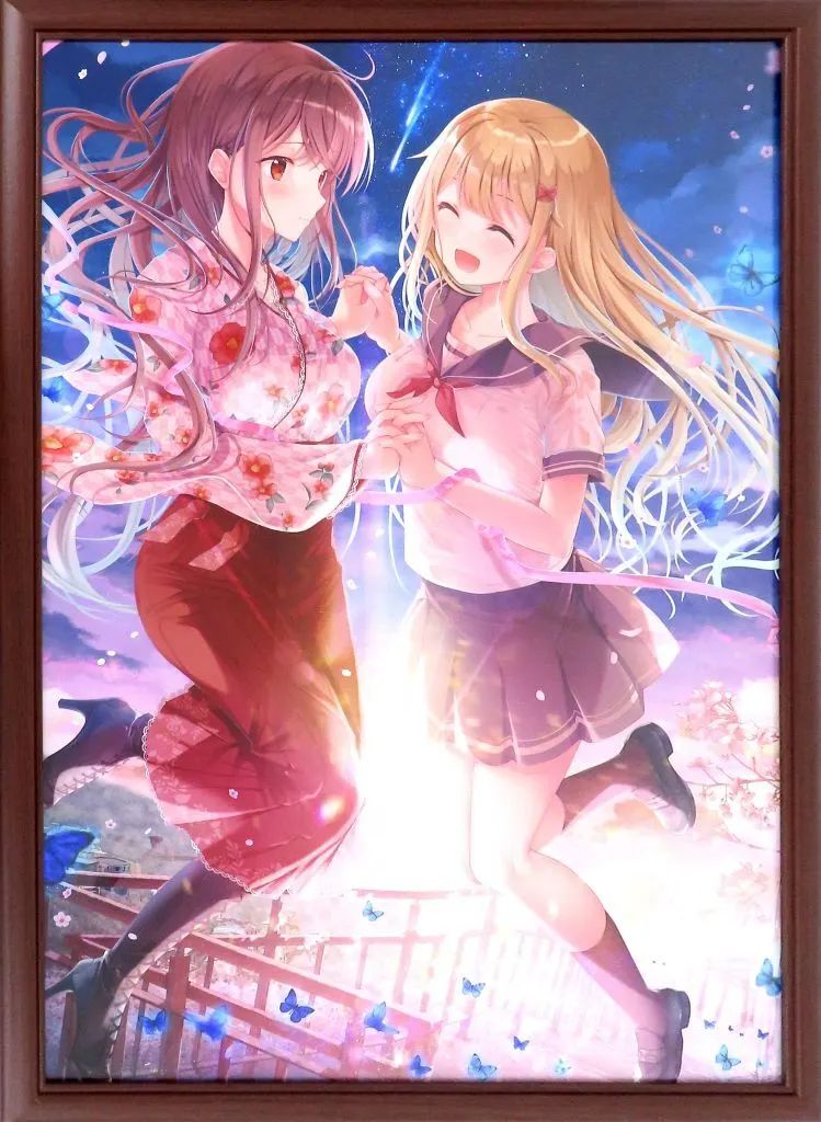 【中古】原画イラストボード 付属品付)TwinBox 複製原画 「人生の道」(絵師100人展12)