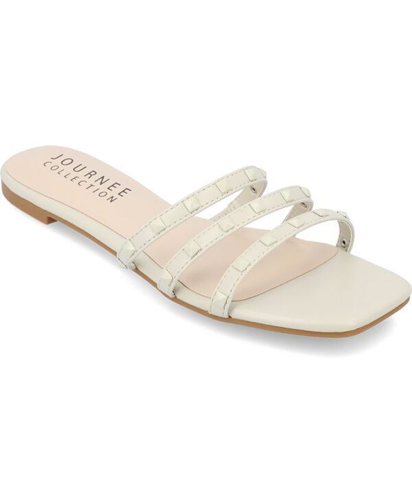 ジュルネ コレクション レディース シューズ サンダル Journee Collection Womens Camarie Studded Sandals Beige ベージュ