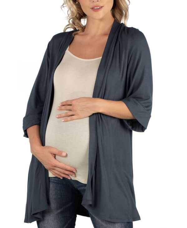 24 セブンコンフォート レディース アウター ニット・セーター カーディガン マタニティ 24seven Comfort Apparel Open Front Elbow Length Sleeve