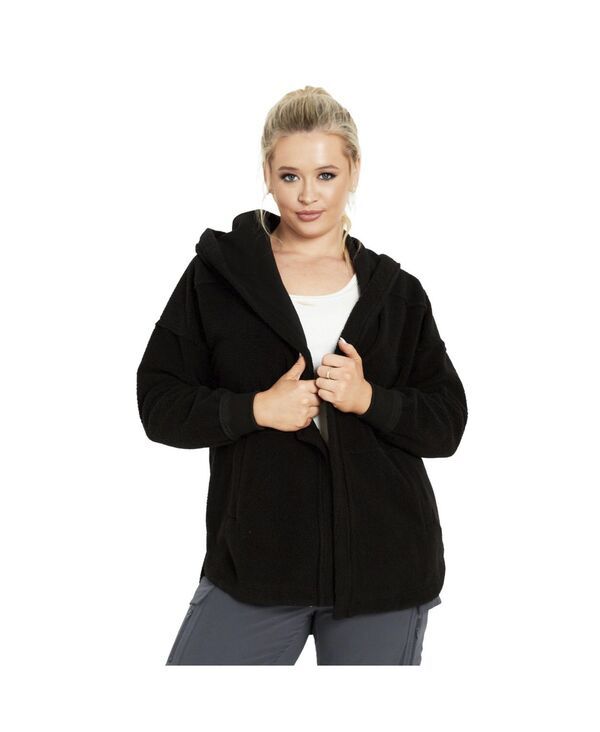 アベニュー レディース アウター ジャケット・ブルゾン フリース AVENUE Womens Weekender Hooded Fleece Jacket Black ブラック