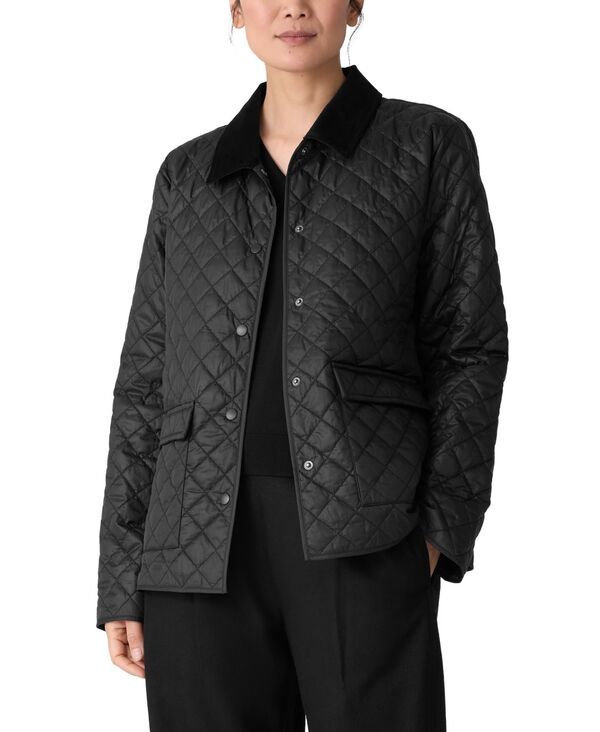 エイリーンフィッシャー レディース アウター ジャケット・ブルゾン プチ キルティング Eileen Fisher Petite Classicollar Quilted Jacket Black ブ 58,740円