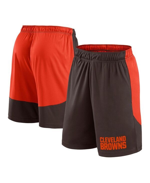 ファナティクス メンズ ボトムス ハーフパンツ・ショーツ ショートパンツ Fanatics Mens BrownRed Cleveland Browns Launch Shorts Brown Ora