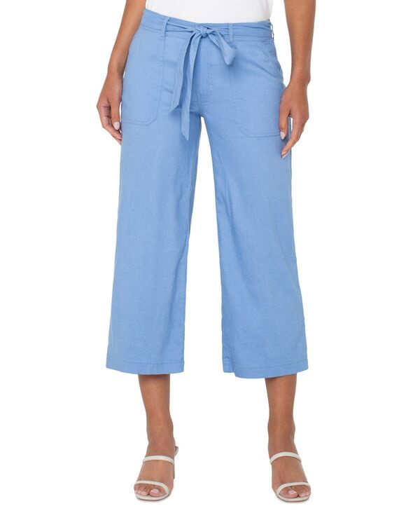 リヴァプール ロサンゼルス レディース ボトムス カジュアルパンツ プチ クロップド Liverpoolos Angeles Petite WideLeg Cropped TieWaist Pants