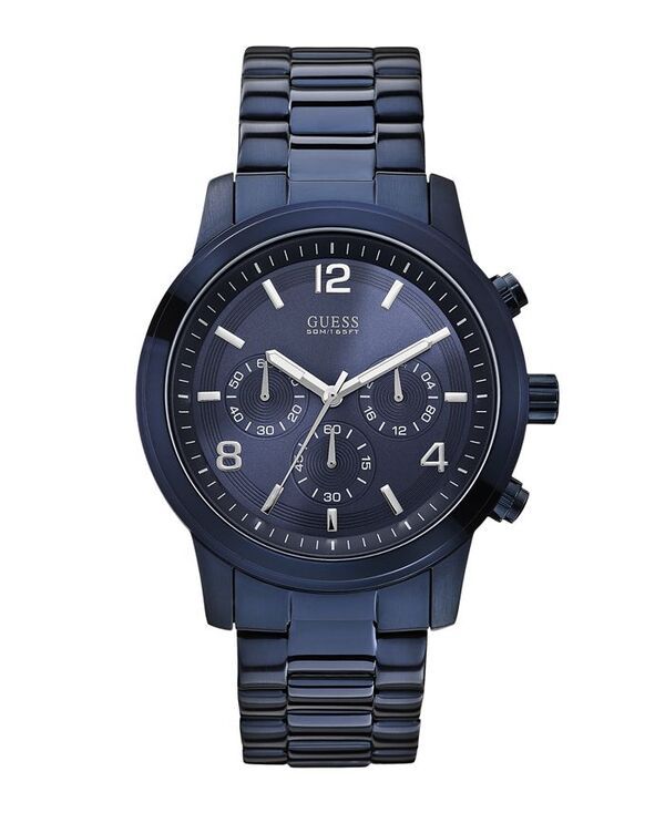 ゲス メンズ アクセサリー 腕時計 Tシャツ GUESS Mens Analog Blue Stainless Steel Watch 44mm Blue ブルー