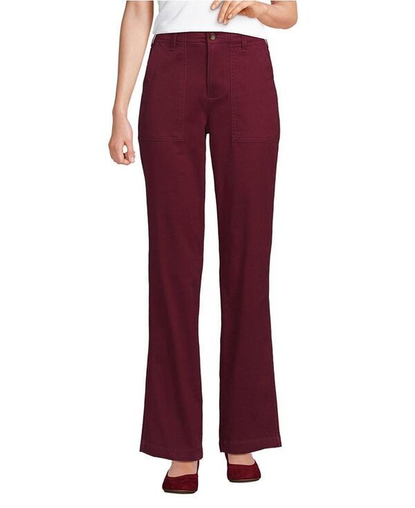ランズエンド レディース ボトムス カジュアルパンツ ストレート パンツ Lands End Womens High Rise Chino Utility Straight Leg Pants Ric