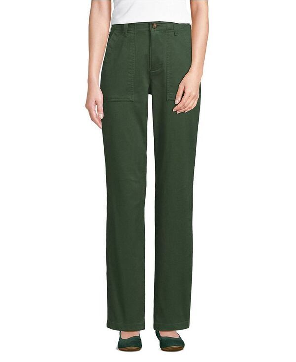 ランズエンド レディース ボトムス カジュアルパンツ ストレート パンツ Lands End Womens High Rise Chino Utility Straight Leg Pants Est