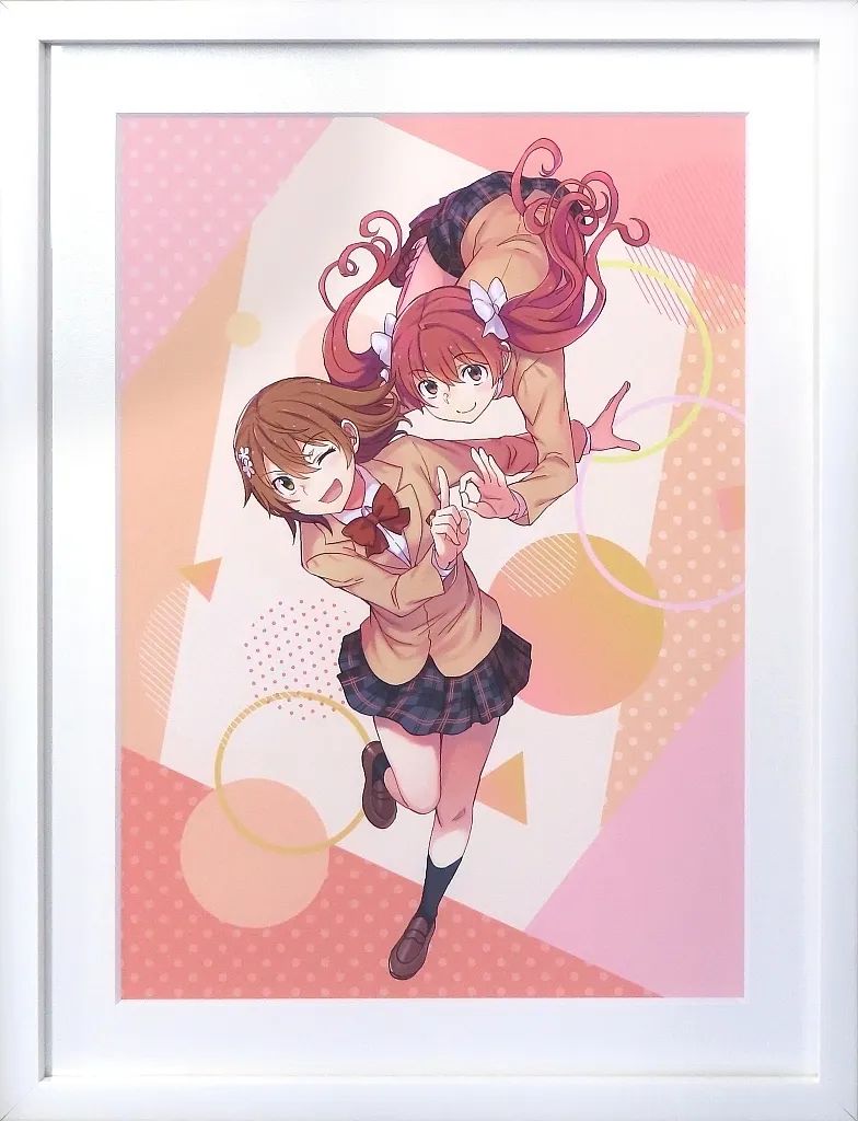 【中古】原画イラストボード 付属品付)コミック とある科学の超電磁砲 キャラファイングラフ 美琴＆黒子B