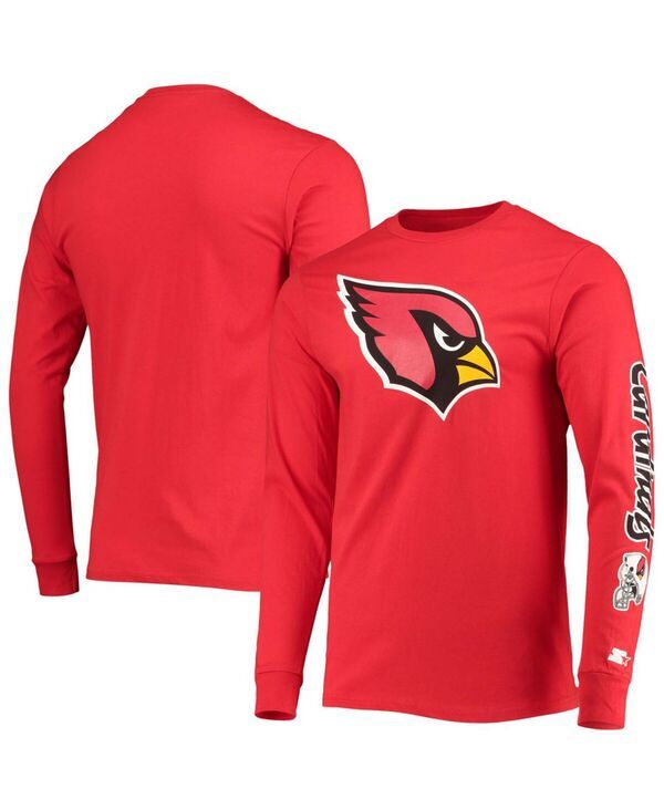 スターター メンズ トップス Tシャツ Starter Mens Cardinal Arizona Cardinals Halftime Long Sleeve Tshirt Red レッド