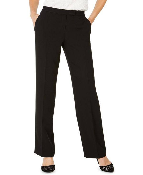 カスパール レディース ボトムス カジュアルパンツ パンツ Kasper TabWaist StraightFit Modern Dress Pants Black ブラック