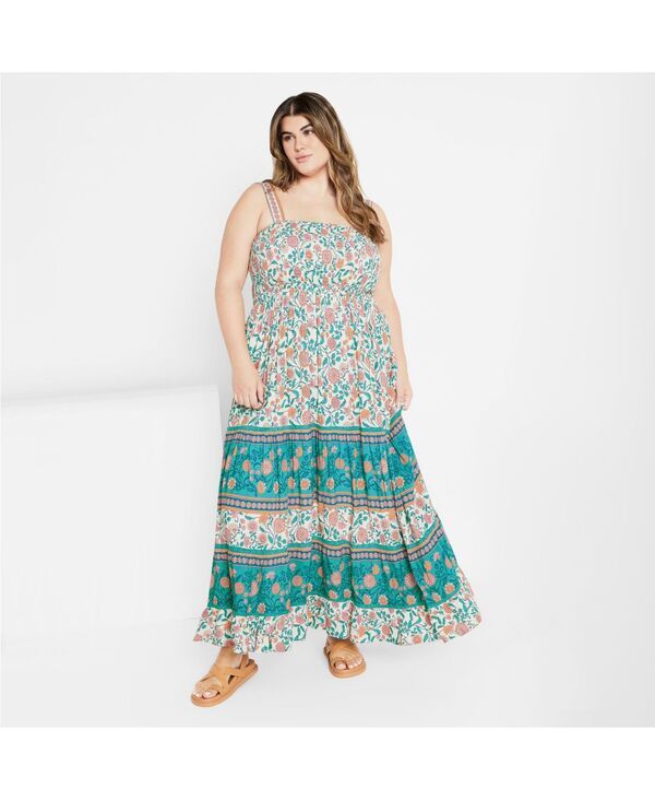 シティーシック レディース トップス ワンピース マキシワンピース プラスサイズ マキシ CITY CHIC Plus Size Belle Maxi Dress Gardenia