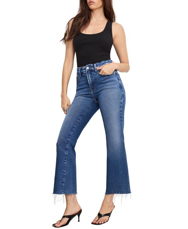 グッドアメリカン レディース ボトムス デニムパンツ クロップド ジーンズ Good American Womens Soft Tech Good Legs Cropped Jeans Indigo8