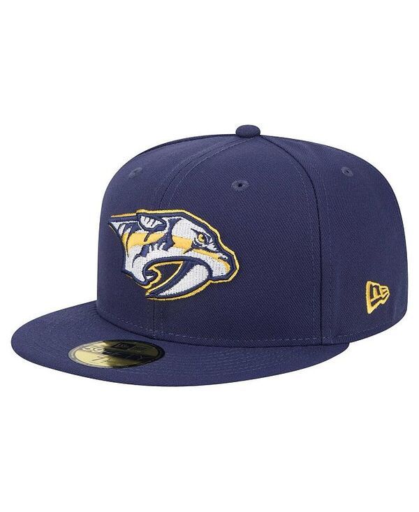 ニューエラ メンズ アクセサリー 帽子 New Era Mens Navy Nashville Predators Core 59FIFTY Fitted Hat Navy ネイビー
