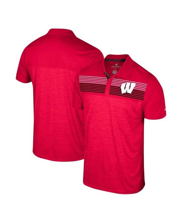 コロシアム メンズ トップス ポロシャツ トール Colosseumens Red Wisconsin Badgers Big Tallangmore Polo Red レッド