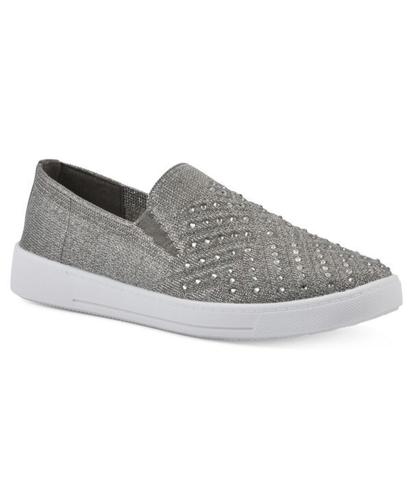 ホワイトマウンテン レディース シューズ スニーカー White Mountain Womens Upbring Slip On Sneakers Silver Fabric シルバー
