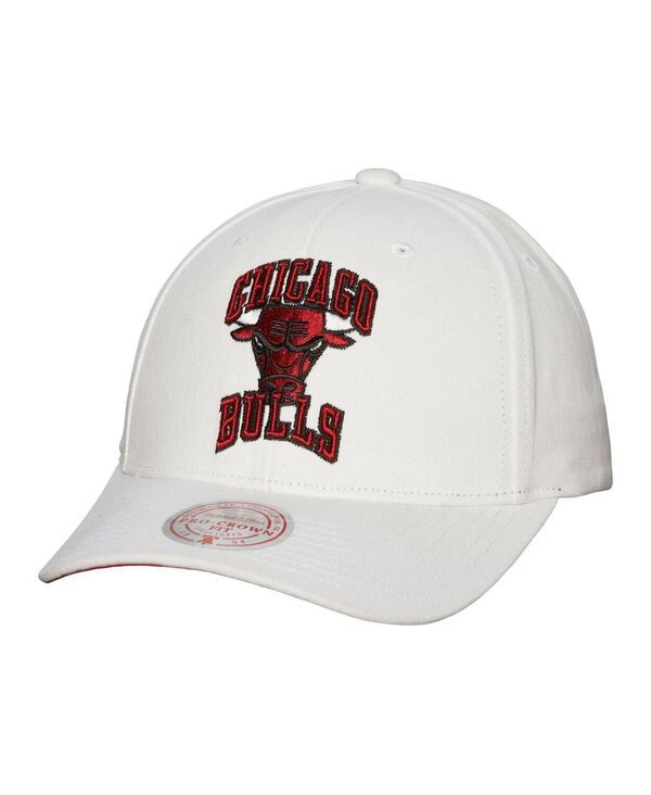 ミッチェルネス メンズ アクセサリー 帽子 Mitchell Ness Mens White Chicago Bulls Hardwood Classics All In Retro Snapback