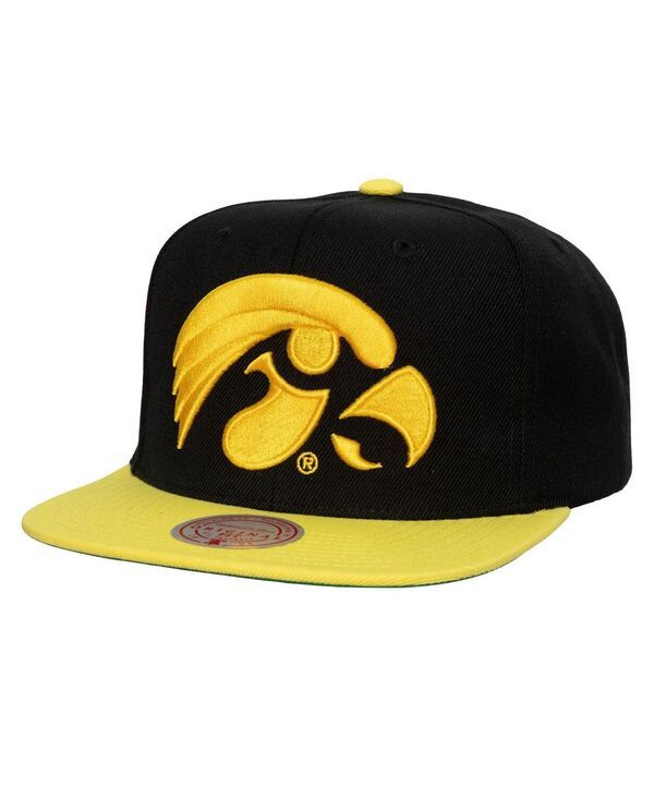 ミッチェルネス メンズ アクセサリー 帽子 Mitchell Ness Mens Black Gold Iowa Hawkeyes 2Tone 20 Snapback Hat Black Gold ブ