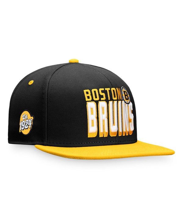 ファナティクス メンズ アクセサリー 帽子 Fanatics Mens Black Gold Boston Bruins Heritage Retro TwoTone Snapback Hat Bla