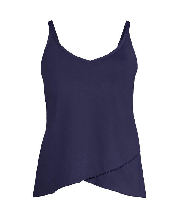 ランズエンド レディース 水着 トップのみ プラスサイズ Lands End Plus Size Chlorine Resistant Tulip Hem Tankini Swimsuit Top D