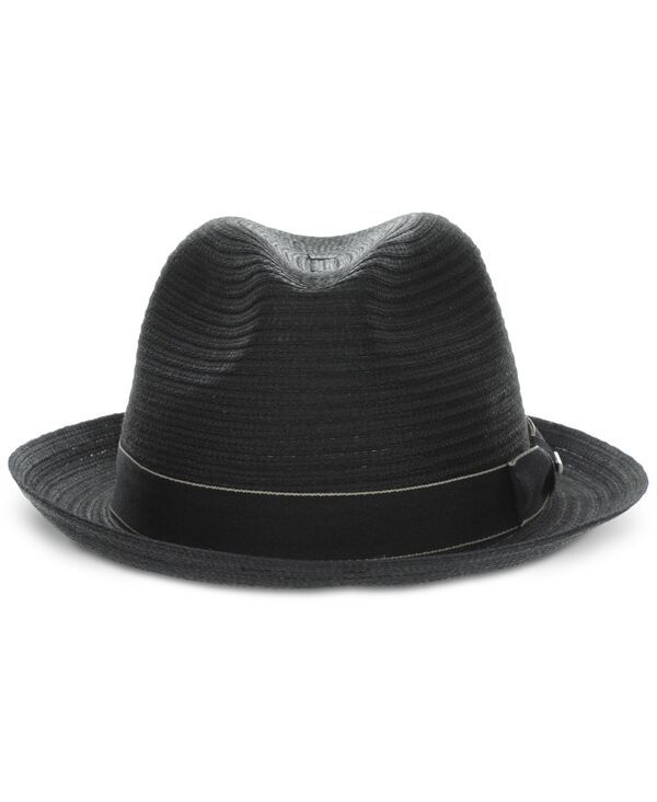 スカラ メンズ アクセサリー 帽子 Scala Dorfman Pacific Mens Braided Fedora Hat Black ブラック