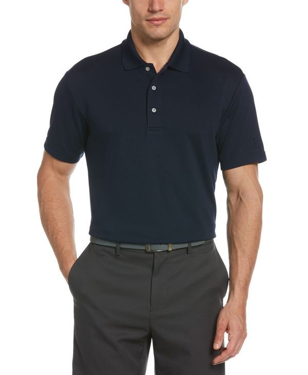 ピージーエーツアー メンズ トップス ポロシャツ メッシュ トール PGA TOUR Mens Big Tall AirFlux Solid Mesh Golf Polo True Navy ネイビー