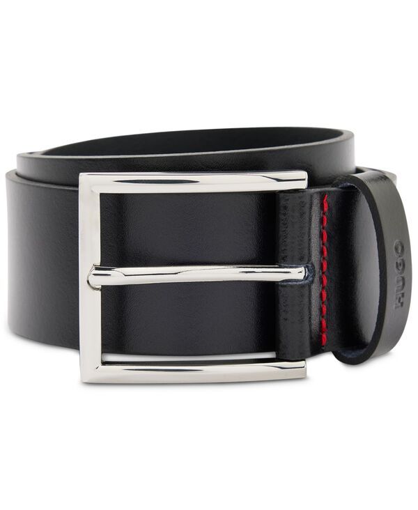 ヒューゴボス メンズ アクセサリー ベルト レザー Hugo Boss Mens Giaspo Smooth Leather Belt Black ブラック