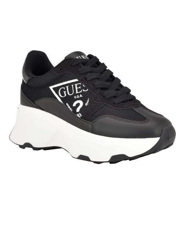 ゲス レディース シューズ スニーカー GUESS Womens Calebb Fashion Sneakers Black ブラック