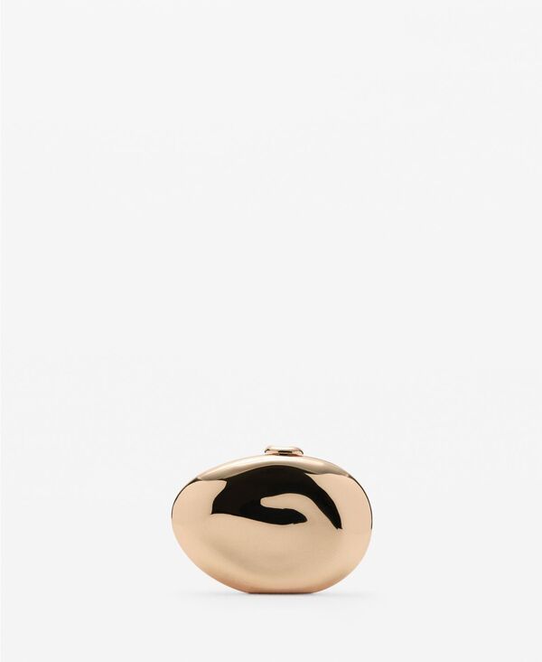 マンゴ レディース バッグ MANGO Womens Oval Clutch Bagold ゴールド