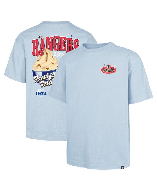 47 ブランド メンズ トップス Tシャツ 47 Brand Mens Light Blue Texas Rangers Ice Cream Parlor Foundation TShirt Ligh