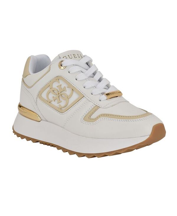 ゲス レディース シューズ スニーカー GUESS Womens Koyaa Round Toe Sneakers WhiteGold Multi ホワイト