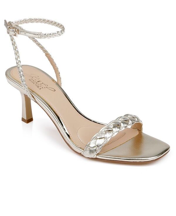 ジュウェルダグレイミシュカ レディース シューズ サンダル Jewel Badgley Mischka Womens Nyx Stiletto Dress Sandals Gold Leather ゴ